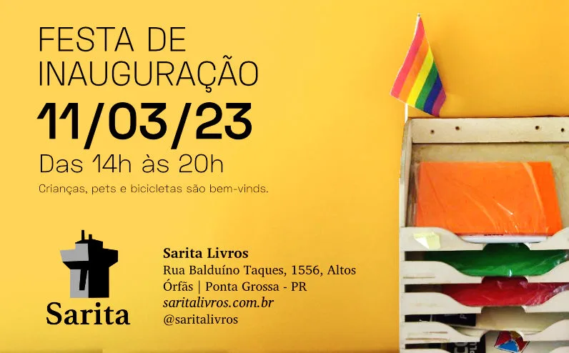[Março] Festa de inauguração da Sarita Livros